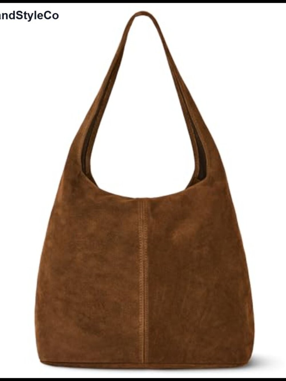 Genuine Suede Hobo Bag Shoulder Handbag Large Slouchy Purse Zipper